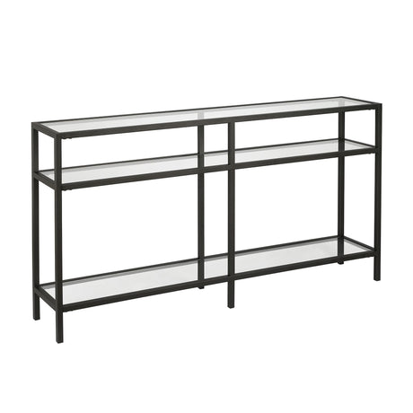 Henn&Hart 55" Wide Rectangular Console Table in Blackened Bronze, Entryway Table, Accent Table for Living Room, Hallway Henn&Hart