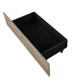 Farmhouse Queen Bed Frame with Storage Drawers & Bookcase Headboard - LED Lights, USB Charging Station, Sliding Barn Door, Wooden Platform Bed No Box Spring Needed Rustic Oak Bedroom Furniture Set SLEERWAY