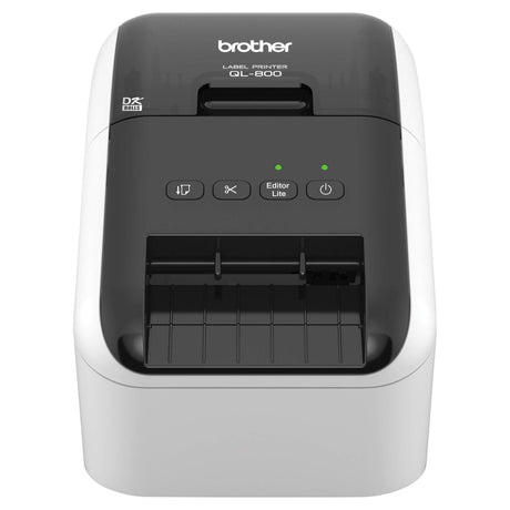 Brother QL-800 High-Speed Professional Label Printer, Plug & Label Feature, Brother Genuine DK Pre-Sized Labels, Multi-System Compatible – Black & Red Printing Available (Required USB Cable Included) Brother