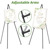 PUJIANG 6 Pack Easel for Display, Foldable Easel Stand, Metal Easels for Displaying Pictures, 63" Easels for Signs Wedding Poster Sign Holder, Art Easel for Painting with Case PUJIANG