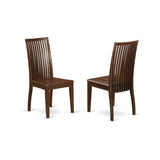 East West Furniture Oxford 3 Piece Modern Set Contains a Square Wooden Table and 2 Dining Room Chairs, 36x36 Inch, Mahogany East West Furniture