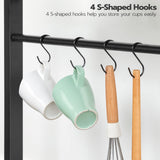 HOOBRO Rustic Brown Bakers Rack with Power Outlet and Storage Solutions HOOBRO