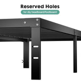 Sweetcrispy Bed Frame King - Heavy Duty No Box Spring Needed Metal Platform Bedroom Frames with Storage Space, 14 Inches High, Sturdy Steel Slat Support, Black Sweetcrispy