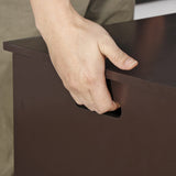 Saicool 30 Inch Wooden Storage Chest, Storage Trunk w/2 Safety Hinges,Storage Bench,Modern Lift Top Chest Box Organizer for Entryway,Living Room, Bedroom,Brown Saicool