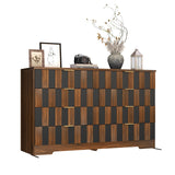 8 Drawer Dresser for Bedroom, Modern Double Dresser, 48" Wide Chest of Drawers with Anti-Tipping & Metal Handles, Mid Century Wooden Storage TV Stand, Closet Dresser for Living Room, Entryway, Walnut Loomie