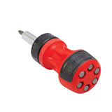 CRAFTSMAN Ratcheting Screwdriver, Stubby Push-n-Pick Set with Multi-Bits, 8 Piece (CMHT68132) CRAFTSMAN