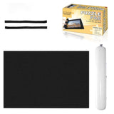 Jigsaw Puzzle Mat Roll Up - 2000 Pieces, 1500, 1000 Pieces Saver Large Black Puzzles for Adults Kids, Storage and Transport Premium Pump Glue Felt Mat Inflatable Tube Holder Organizer Pad Keeper Genovega