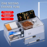 3 in 1 Electric Cigarette Rolling Machine Cone Rolling Automatic Machine Portable Household Auto Cigarette Injector Machine for King/Regular Slim 100s Size Cigarettes Pre Roll Cones (Silver) JOUGE