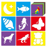 24 Piece Stencils for Kids Stencils for Painting Sidewalk Chalk Stencil Outdoor Garden Themed Stencil Kids Style Collection-5in TMTECHJS