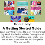 Cricut Joy Machine with Rainbow Smart Permanent Vinyl, Starter Tool Set and Transfer Tape Bundle - Beginner Bluetooth Craft Cutting Machine Kit for Customized Cards, Small Decor Projects and Decals Cricut