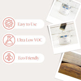 Clear Coat Quart (32oz) - Eco-Friendly Clear Satin Sheen Top Coat for Chalk Style Wood Furniture Paint, Non-Yellowing Waterproof Finish, Easy Application Country Chic Paint
