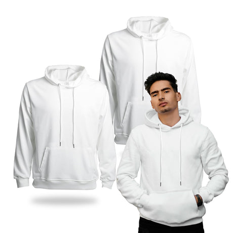 METFUIN 2 Pack Polyester Adult Hoodies for Sublimation White Blank Hooded Sweatshirt (XX-Large, White) METFUIN
