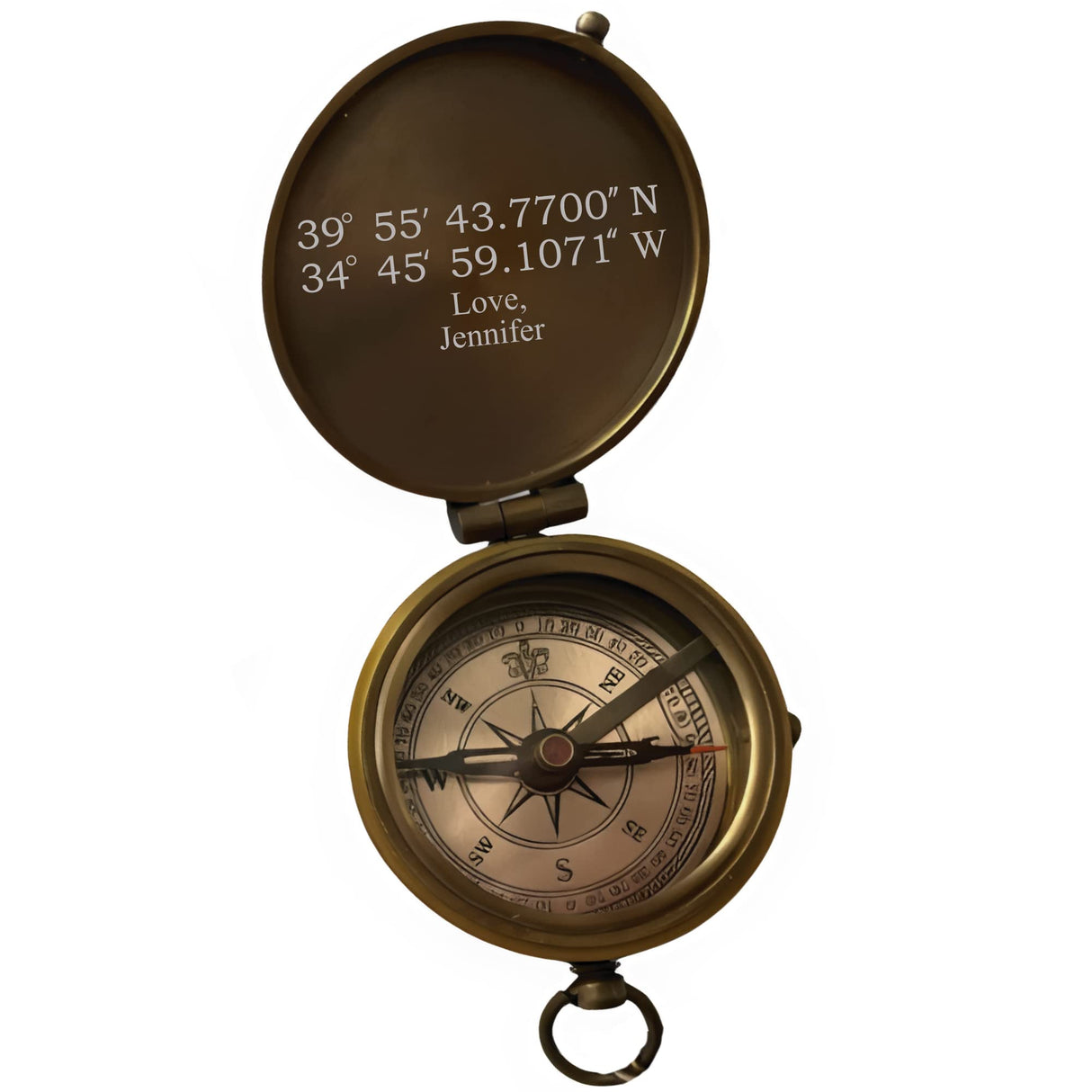 Custom Engraved Working Compass, Personalized Compass, Baptism Compass, First Communion Gift, Groomsmen Gift, Wedding Gift, Hiking Gift,Corporate Gift, Engraved Gift,Baptism Gift Personalized Keepsake Inspire Shopping