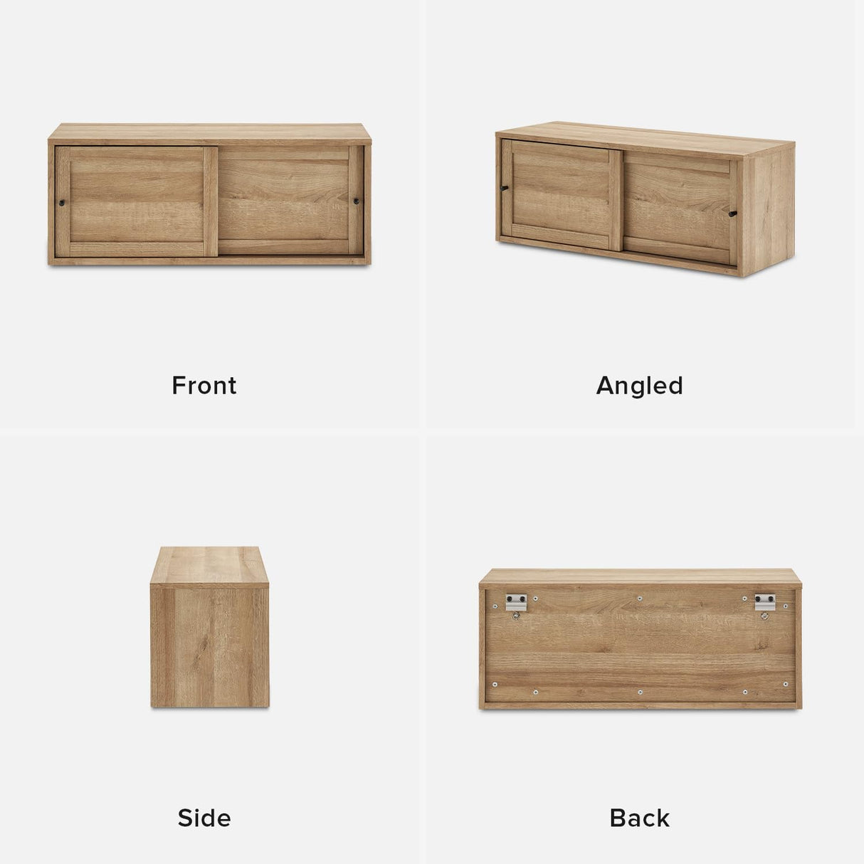 mopio Lauren 31" Floating Shelf, Multi-Purpose Modular Under TV Display Shelf, TV Stand, Wall Mounted Wood TV Cabinet, Nightstand, Modern Side Table, Farmhouse End Table, Bedside Shelf (Oak, Single) mopio