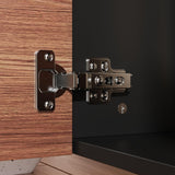 ECACAD 78.7" Modern TV Stand for TVs up to 80", Two-Tone Entertainment Center Media Console TV Table with 2 Drawers, 2 Doors & Hidden Compartments, Brown and Black ECACAD