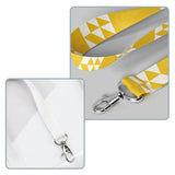 ASUNFO 50 Pcs Sublimation Lanyards Blank Bulk White Neck Lanyards Heat Transfer for ID Badge Holder Keychain ASUNFO