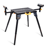 WORKESS Universal Miter Saw Stand with Grid Tabletop 300 lbs Load Capacity 6-Level Height Adjustment Table Saw Stand WK-MS046 WORKESS
