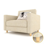 3 Inches Round Solid Wood Furniture Legs Set of 4 - Wooden Replacement Feet for Couch -Sofa Couch Chair Ottoman Bench Armchair Dresser Table Risers Parts Loveseat Coffee Table Cabinet WoodArtSupply