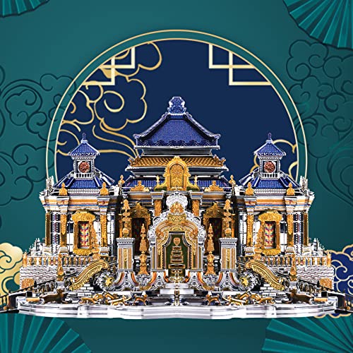 Piececool 3D Metal Puzzles, The Old Summer Palace Chinese Traditional Architecture Building Models Kit to Build for Adults Brain Teaser 3D Puzzle Gift Home Decor DIY Crafts - 358 PCS