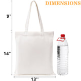 DEAYOU 12 Pack Canvas Tote Bag, 13" x 14" Sublimation Blank Cotton Cloth Bags, White Reusable Grocery Bags with Handles for Shopping, DIY Crafting, Heat Transfer, Gift, Activity DEAYOU