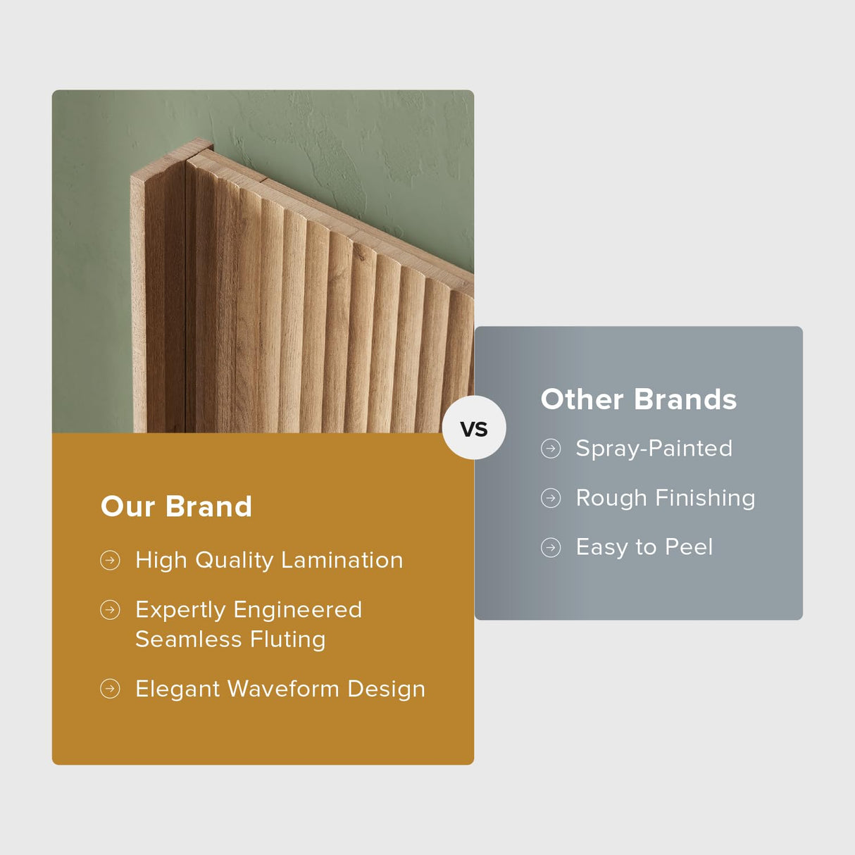 mopio Brooklyn Headboard, 62.4" Wide Headboard Only, Wood Headboard, Modern Farmhouse, Boho, Wall Mount, Fluted Panel, Wingback Design (Golden Oak, Queen) mopio