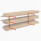 WALMANN Garage Wall Mounted Lumber Storage Rack, Overhead Heavy Duty Lumber Rack for Woodworking Shop(1 Pair) WALMANN