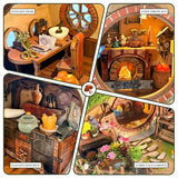 DIY Miniature House Kit - Wooden 3D Puzzles Blind Box Design, Stress-Relieving Craft for Teens & Adults, Dollhouse Kit Gift & Home Decor