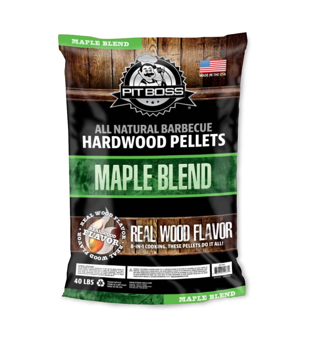 Pit Boss (40 pound Maple Blend) All Natural Hardwood BBQ Wood Pellets for Pellet Grills and Smokers PIT BOSS