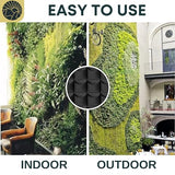 SunVara Vertical Wall Planter Vertical Garden Wall Living Wall Planters Outdoor Wall Garden Planter Outdoor Vertical Wall Planters for Outdoor Plants Wall Pocket Planter Hanging Grow Bags 64 Pockets SunVara