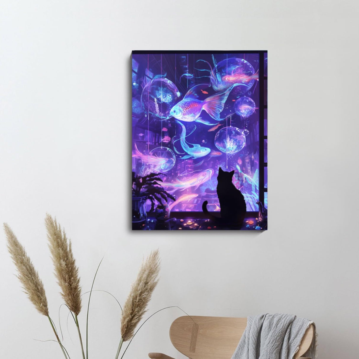 Muzagroo Art Diamond Paintings Kits for Adults Round Full Drill 5D Diamond Art Kits for Beginners Animals Diamond Art Paintings Gem Paintings Diamond Dot Kit 30x40cm(Fish Dream) Muzagroo Art