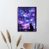 Muzagroo Art Diamond Paintings Kits for Adults Round Full Drill 5D Diamond Art Kits for Beginners Animals Diamond Art Paintings Gem Paintings Diamond Dot Kit 30x40cm(Fish Dream) Muzagroo Art