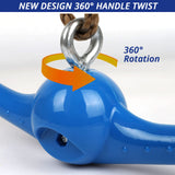 YAMIPROBI Ninja-Twister Swing Spins Set: Slackline Attachments - 360° Handle Twist-Spin Flips Toy Activate Ninja Powers Warrior Accessories Kids Hang Toys for Playground Backyard Blue YAMIPROBI