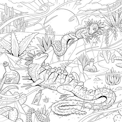 Mythographic Color and Discover: Mythical Beasts: An Artist’s Coloring Book of Magical Creatures