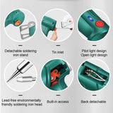 Soldering Iron Kit - Multi-function Soldering Iron Soldering Gun Set - 60W 110V Automatic Soldering Gun with Solder Gun, 3 PCS Solder Wire, Desoldering Pump, Tweezers (B-Soldering Iron Kit) Generic