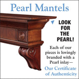 Pearl Mantels ARYB7241670 Elegantly Detailed Wood Mantel Shelf, 72", Distressed Cherry Pearl Mantels