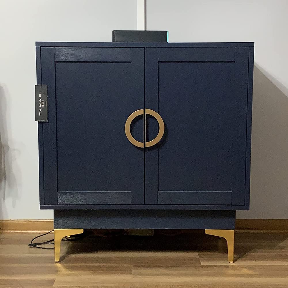 WANLIAN 4 Inch Furniture Legs, Metal Furniture Legs for Cabinet Sofa TV Stand Bookcase 4Pcs (Gold) WANLIAN