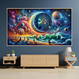 mrpwnle 5D Diamond Painting Kits for Adults, DIY Large Size Moon Diamond Art Kits for Adults, Abstract Landscape Full Drill Gem Art Kits for Home Wall Decor Gifts 27.5 X 15.7 Inch mrpwnle