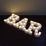BAR - Illuminated Marquee Pub Bar Sign - Lighted Word Pre-Lit Battery Operated (23.03-in x 8.66-in) Pooqla