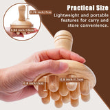 zhijiazhi Wooden Mushroom Shape Massager | Manual Wood Therapy Massage Tool, Anti Cellulite, Maderoterapia, Lymphatic Drainage, Relief Muscle Tension, for Full Body Use zhijiazhi