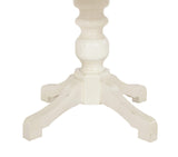 Roundhill Furniture Prato Round Two-Tone Finish Wood Dining Table, Antique White and Distressed Oak Roundhill Furniture