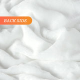 TOONOW Extra Soft Fuzzy Faux Fur Throw Blanket 50"x60", Reversible Lightweight Fluffy Cozy Plush Comfy Microfiber Fleece Decorative Shaggy Blanket for Couch Sofa Bed, Pure White TOONOW