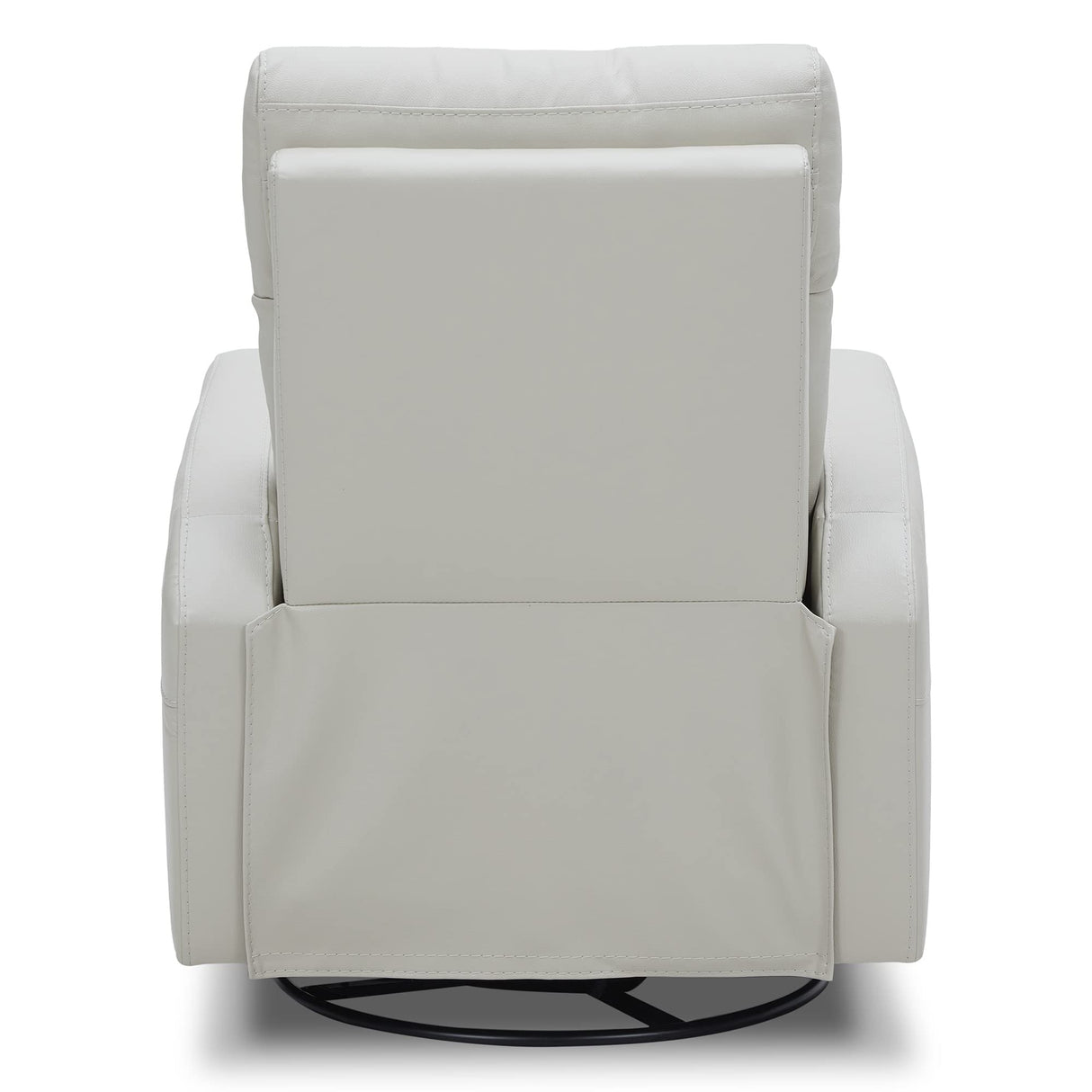 CHITA Genuine Leather Power Swivel Glider Recliner Chair for Adults, FSC Certified Electric Nursery Rocker Recliner Chair for Living Room, Light Grey CHITA