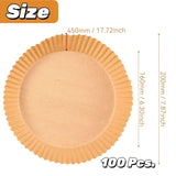 100-Pack Disposable Air Fryer Liners, 7.9 Inch, Non-Stick & Oil-Resistant Snuktw