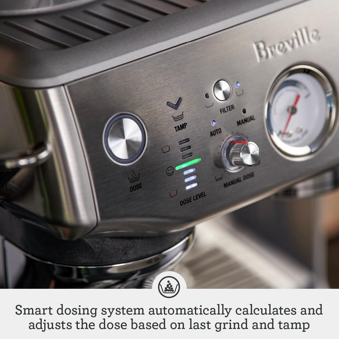 Breville Barista Express Impress Espresso Machine BES876BSS, Brushed Stainless Steel Breville