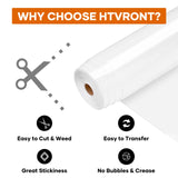 HTVRONT Heat Transfer Vinyl White Iron on Vinyl-12 x 60FT White HTV Vinyl Roll Easy to Cut & Weed for Heat Vinyl Design (White) HTVRONT