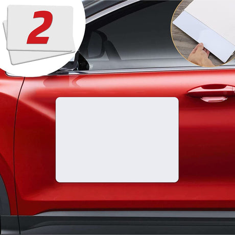 XYK 2 Pack 17” x12” Blank Magnets with 50 mils, Prevent Car Scratches & Dents, Rounded Corners Blank Car Magnet Set, Magnet for Car to Advertise Business and Cover Company Logo XYK
