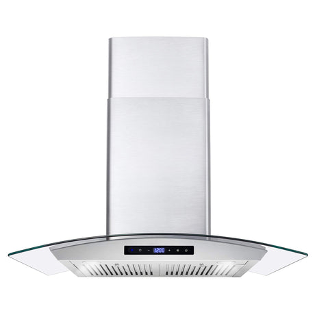 COSMO COS-668AS750 30 in. Vista Collection 380 CFM Ducted Wall Mount Range Hood, Touch Controls, LED Lights, Stainless Steel COSMO