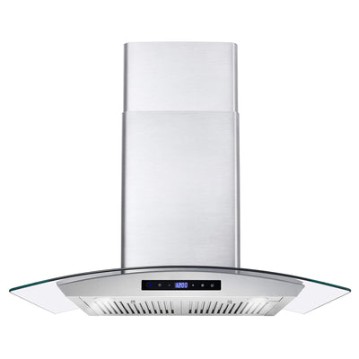 COSMO COS-668AS750 30 in. Vista Collection 380 CFM Ducted Wall Mount Range Hood, Touch Controls, LED Lights, Stainless Steel