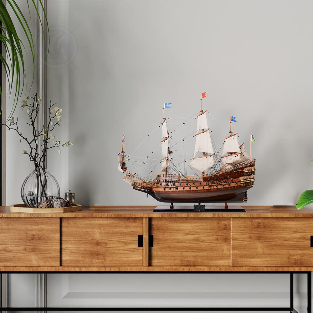 Old Modern Handicrafts Wasa Model Ship Exclusive Edition - Handcrafted from Premium Quality Wood - 38L x 11W x 33H Inches Old Modern Handicrafts