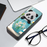 Diamond Art Painting Eye Glass Case, DIY Panda Diamond Art Glasses Storage Box Sunglass Case for Adults Handmade for Art Craft Gift Travel Sunglass Eyeglasses WoodArtSupply